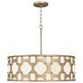 1_Hinkley Carter 28 1/2" Wide Burnished Gold Drum Chandelier