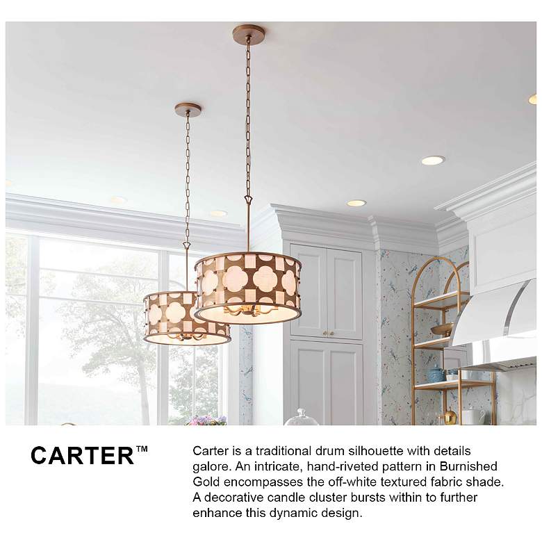 Image 6 Hinkley Carter 28 1/2" Wide Burnished Gold Drum Chandelier more views