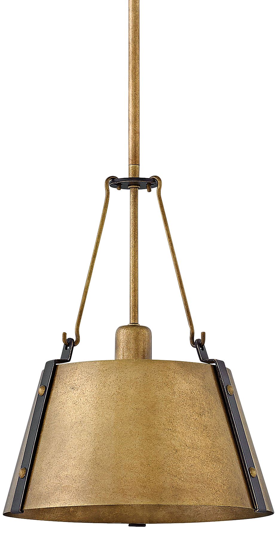 Cartwright 12-inch Rustic Brass Pendant