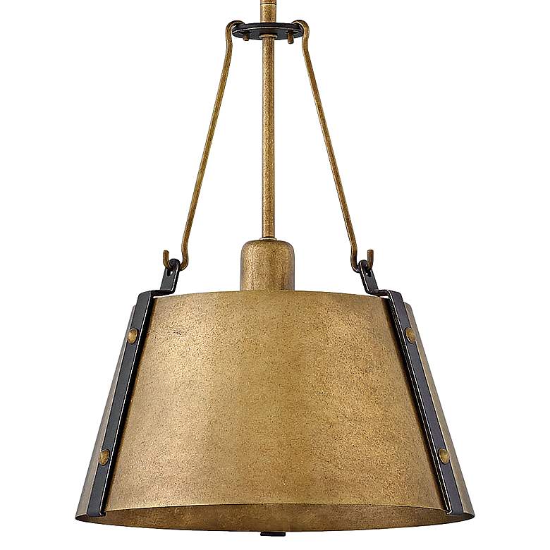 Image 3 Hinkley Cartwright 11 1/2" Wide Rustic Brass Mini Pendant more views