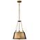 Hinkley Cartwright 15 1/2" Wide Rustic Brass Drum Pendant Chandelier