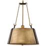 6_Hinkley Cartwright 15 1/2" Wide Rustic Brass Drum Pendant Chandelier more views