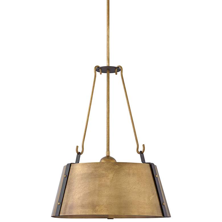 Image 2 Hinkley Cartwright 19 1/2 inch Wide Rustic Brass Pendant Light