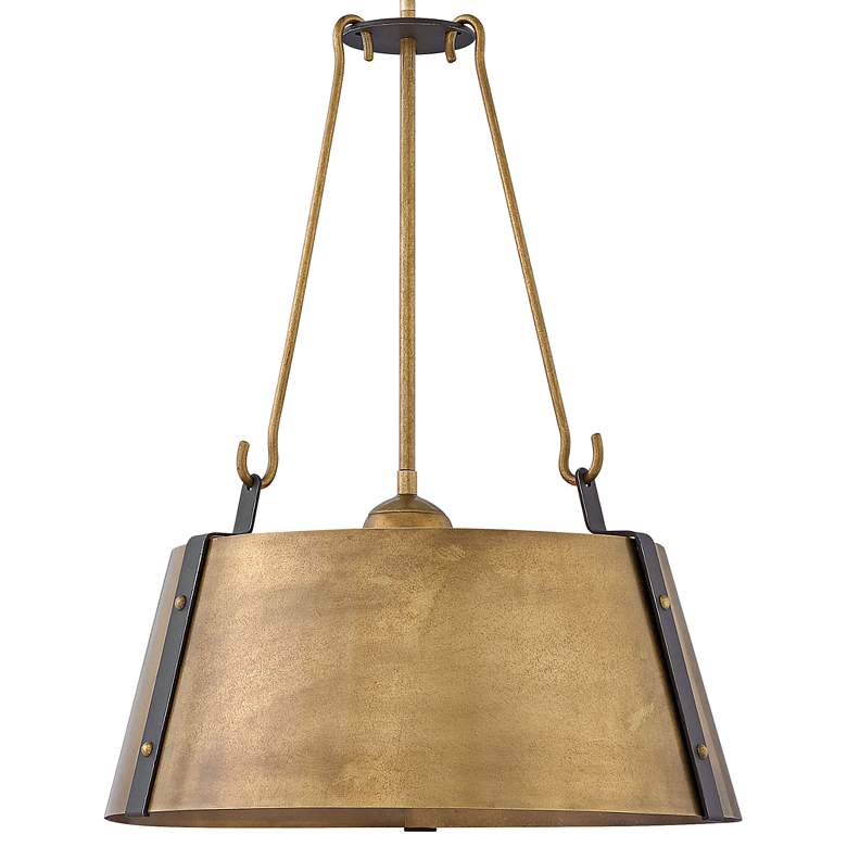 Image 3 Hinkley Cartwright 19 1/2 inch Wide Rustic Brass Pendant Light more views