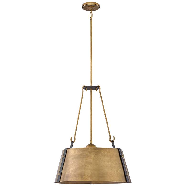Image 5 Hinkley Cartwright 19 1/2 inch Wide Rustic Brass Pendant Light more views