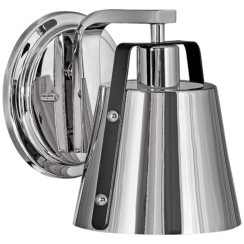 Image 1 Hinkley Cartwright 7 1/2" High Polished Nickel Wall Sconce