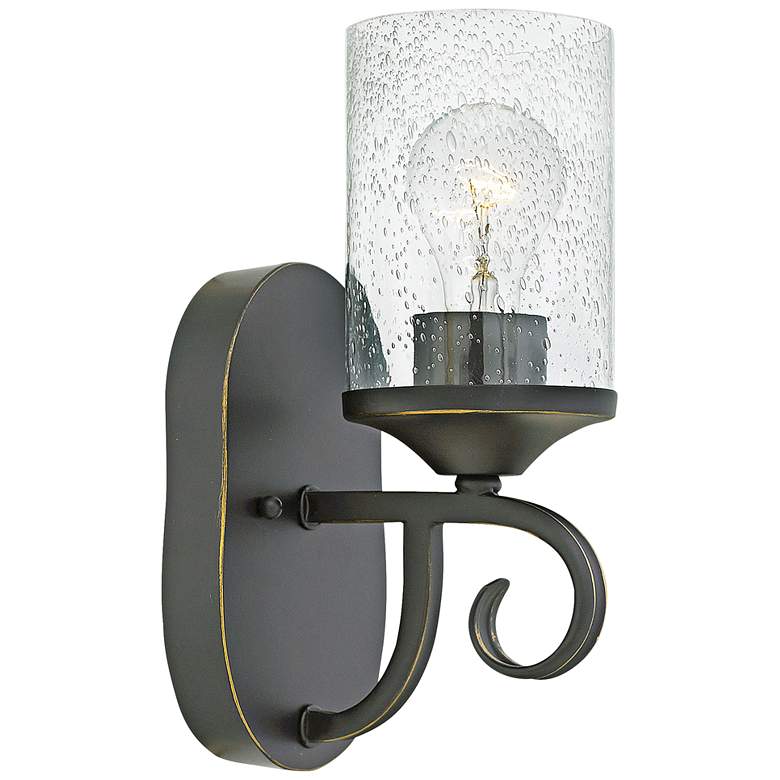 Image 1 Hinkley Casa 11 1/4 inch High Olde Black Wall Sconce