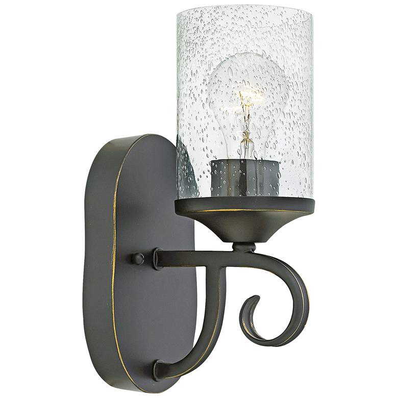 Image 1 Hinkley Casa 11 1/4" High Olde Black Wall Sconce