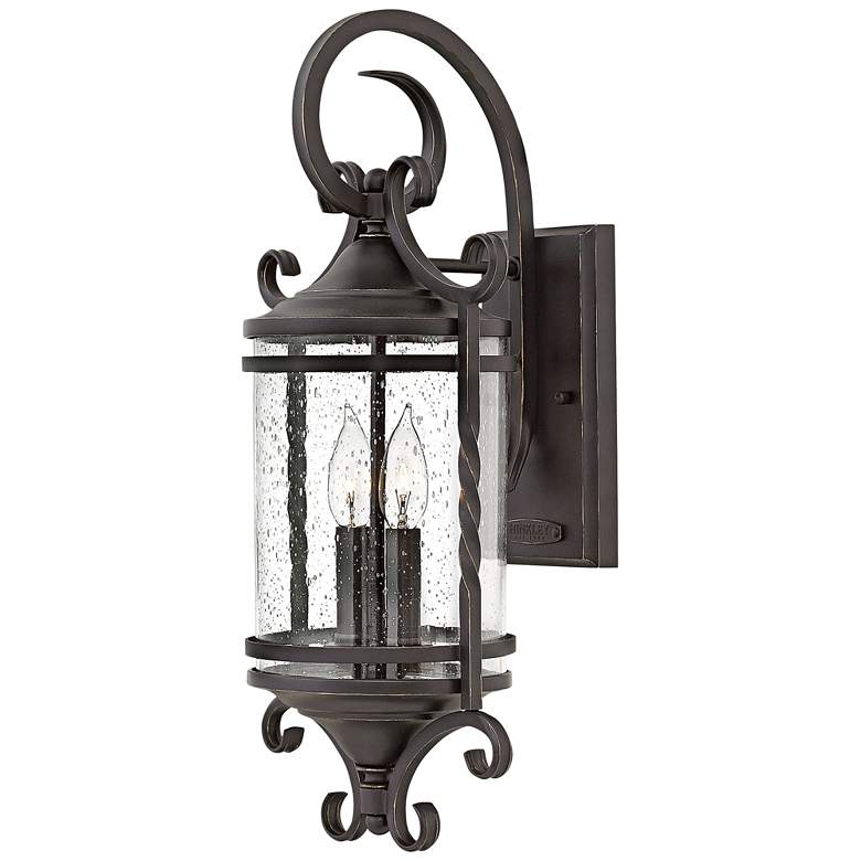 Image 1 Hinkley Casa 21 1/2" High Olde Black Traditional Outdoor Wall Light
