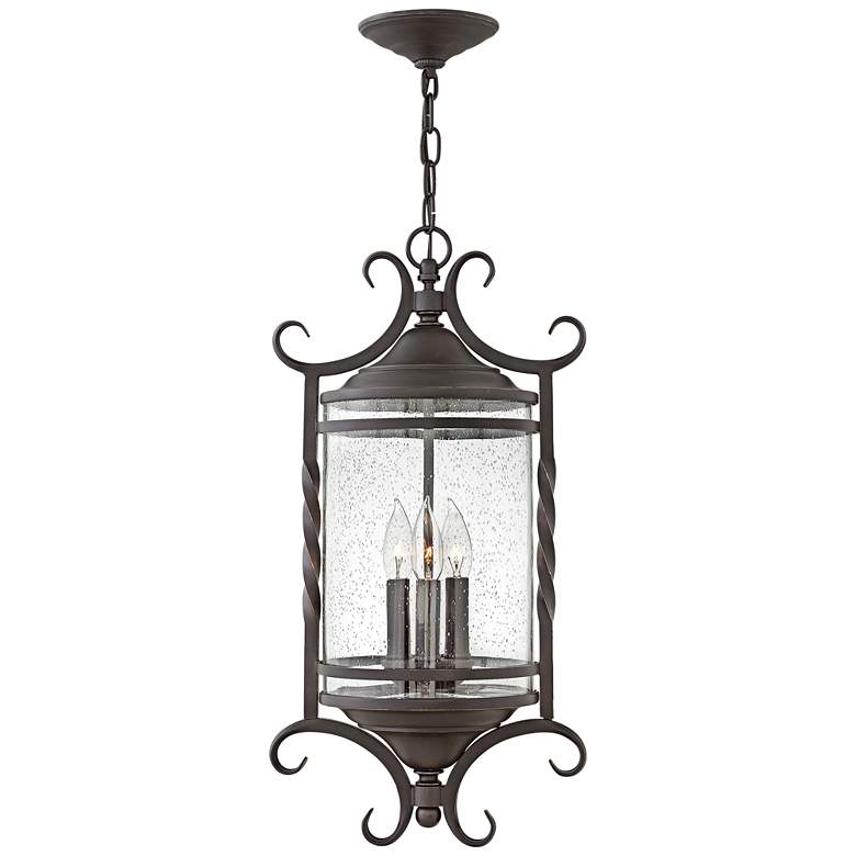 Image 1 Hinkley Casa 23 1/4 inch High Olde Black Traditional Outdoor Hanging Light