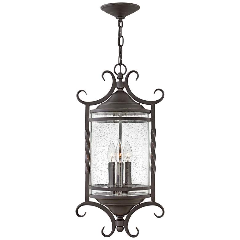 Image 1 Hinkley Casa 23 1/4" High Olde Black Traditional Outdoor Hanging Light
