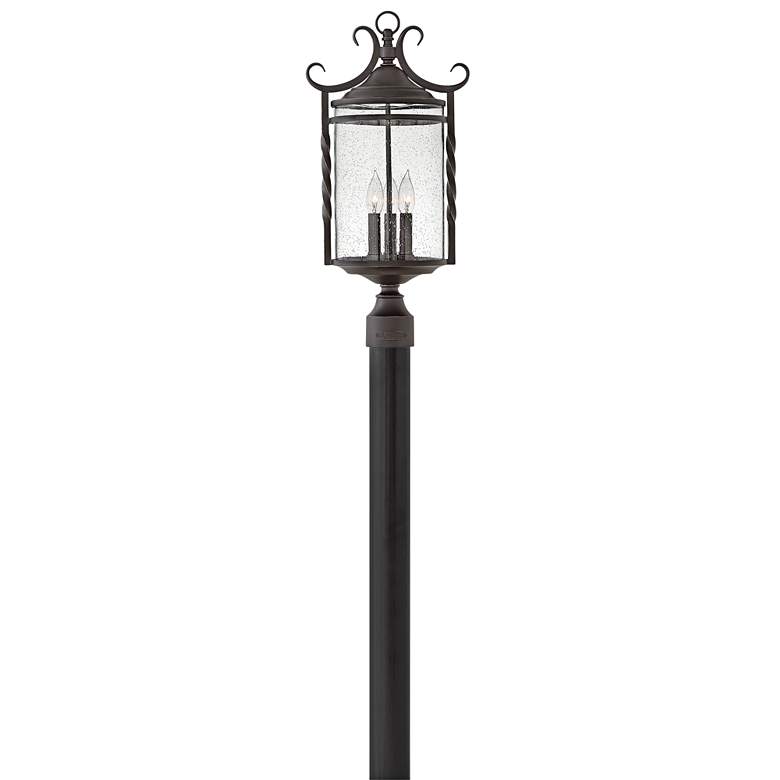 Image 1 Hinkley Casa 23 3/4 inch High Olde Black Outdoor Post Light