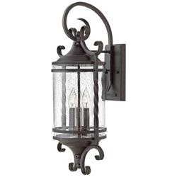 Hinkley Casa 26&quot; High Traditional Olde Black Outdoor Wall Light