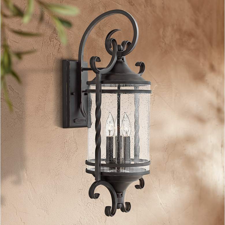 Image 1 Hinkley Casa 26" High Traditional Olde Black Outdoor Wall Light
