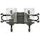 Hinkley Casa 9 1/4" High Olde Black 2-Light Wall Sconce