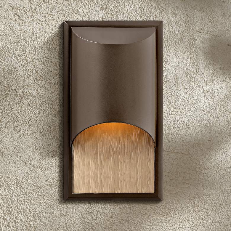Image 1 Hinkley Cascade 14 1/2" High Bronze Outdoor Wall Light