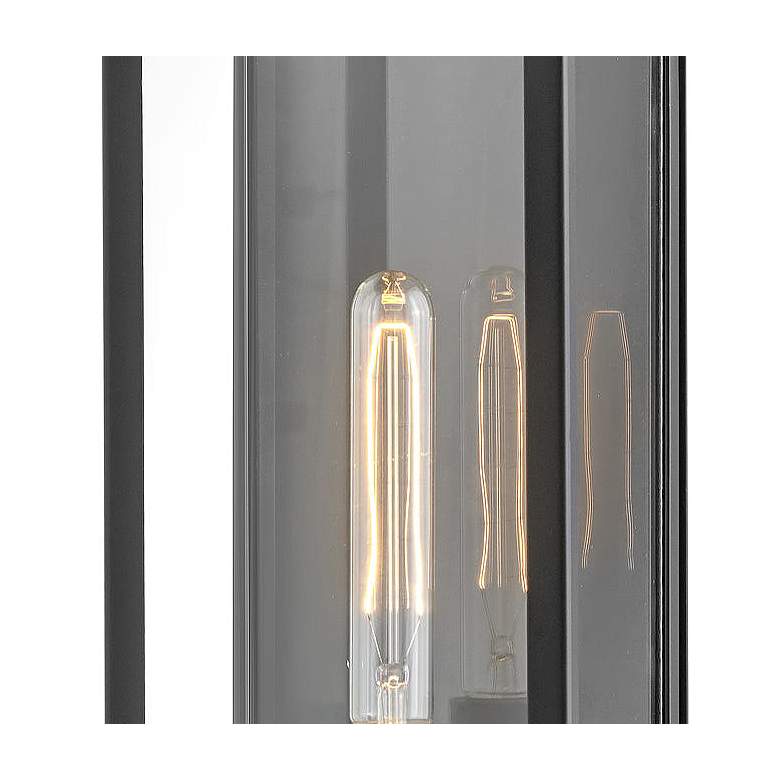 Image 2 Hinkley Catalina 16" High Black and Clear Glass Outdoor Wall Light more views