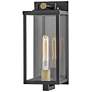 2_Hinkley Catalina 16" High Black and Clear Glass Outdoor Wall Light more views