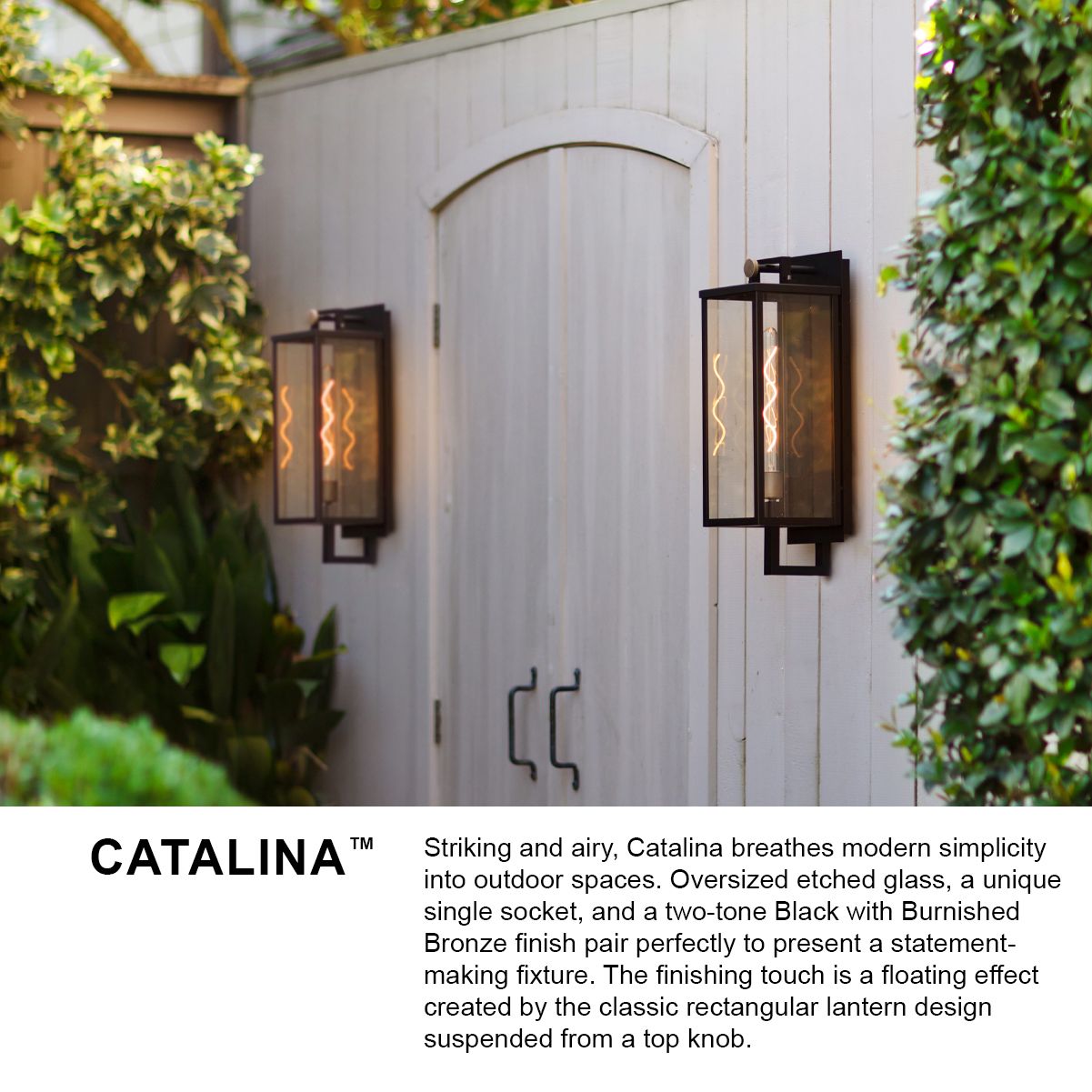 Hinkley Catalina 16" High Black and Clear Glass Outdoor Wall Light