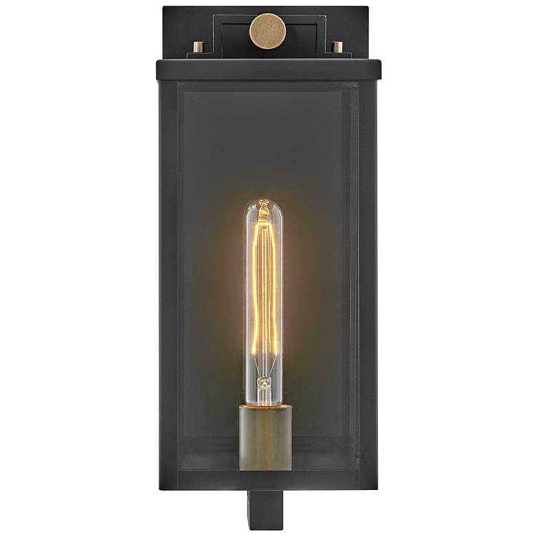 Image 3 Hinkley Catalina 16" High Black and Clear Glass Outdoor Wall Light more views