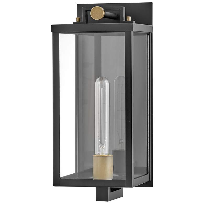 Image 4 Hinkley Catalina 16" High Black and Clear Glass Outdoor Wall Light more views