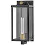 4_Hinkley Catalina 16" High Black and Clear Glass Outdoor Wall Light more views