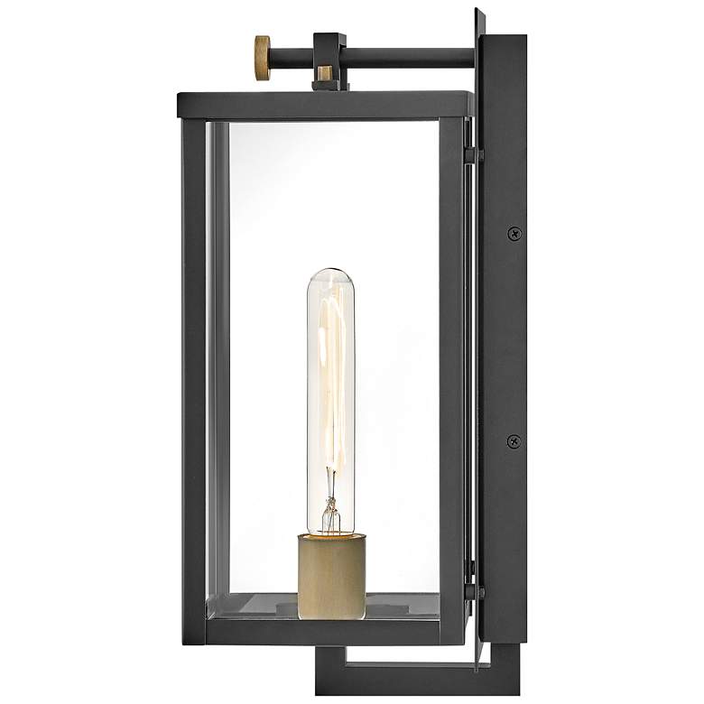 Image 5 Hinkley Catalina 16" High Black and Clear Glass Outdoor Wall Light more views