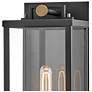 6_Hinkley Catalina 16" High Black and Clear Glass Outdoor Wall Light more views