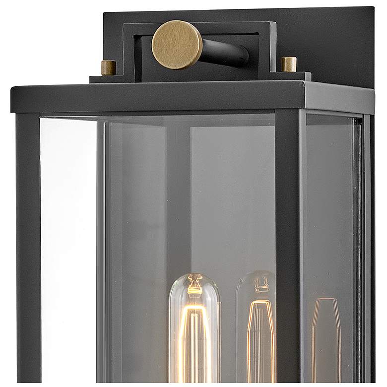 Image 7 Hinkley Catalina 16" High Black and Clear Glass Outdoor Wall Light more views