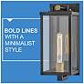 Hinkley Catalina 16" High Black and Clear Glass Outdoor Wall Light