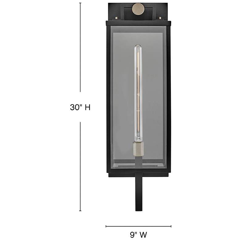 Image 3 Hinkley Catalina 30" High Black Outdoor Wall Light more views