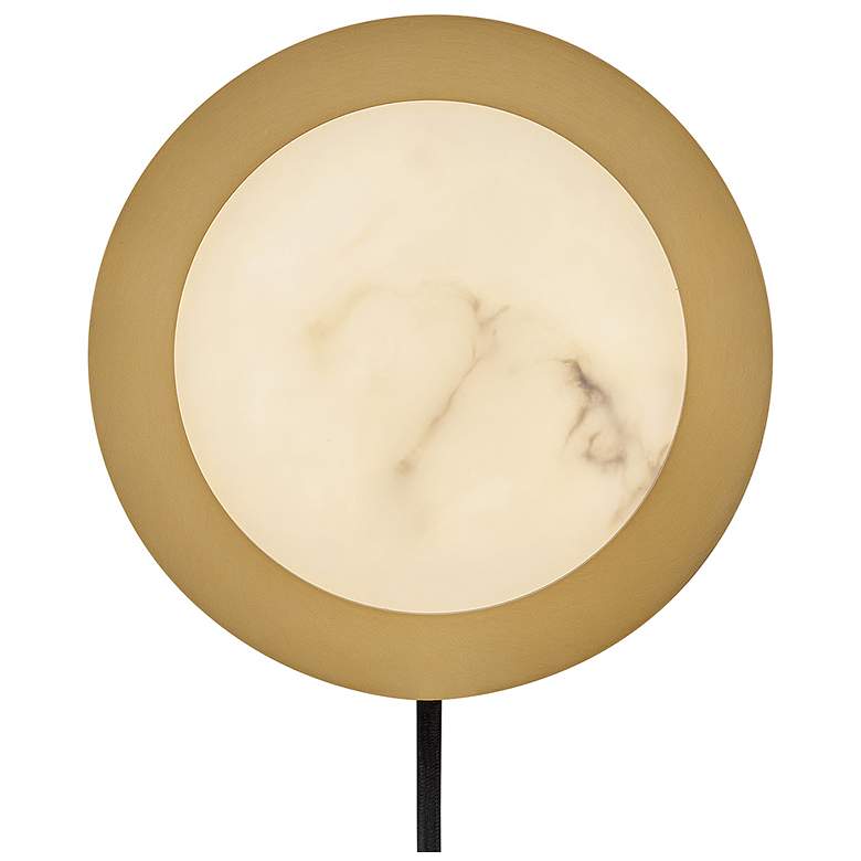Image 3 Hinkley Cava 7 1/4" High Lacquered Brass LED Wall Sconce more views