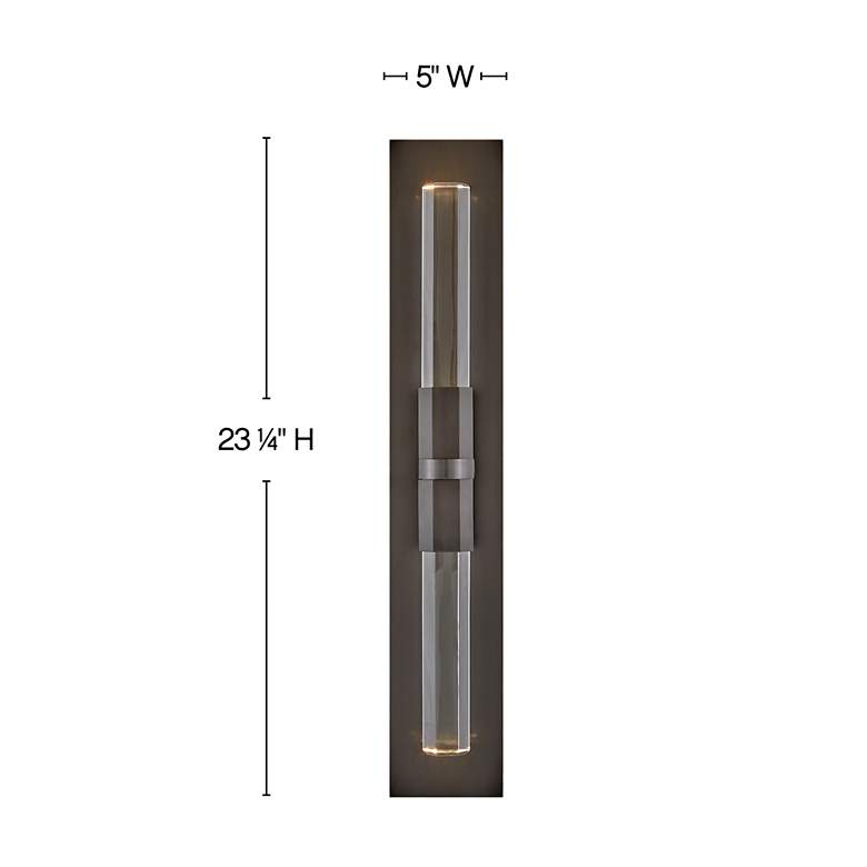 Image 3 Hinkley Cecily 23 1/4" High Black Oxide LED Wall Sconce more views