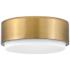 Hinkley Cedric 12" Wide Lacquered Brass Drum Ceiling Light
