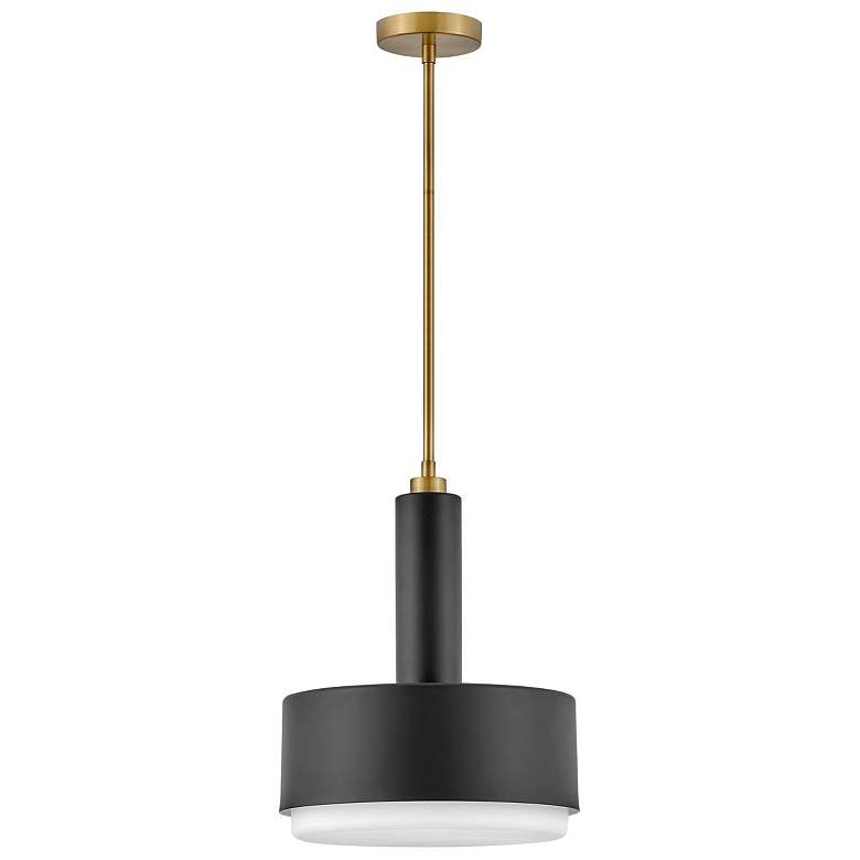 Image 1 Hinkley Cedric 13" Wide Black Pendant Light