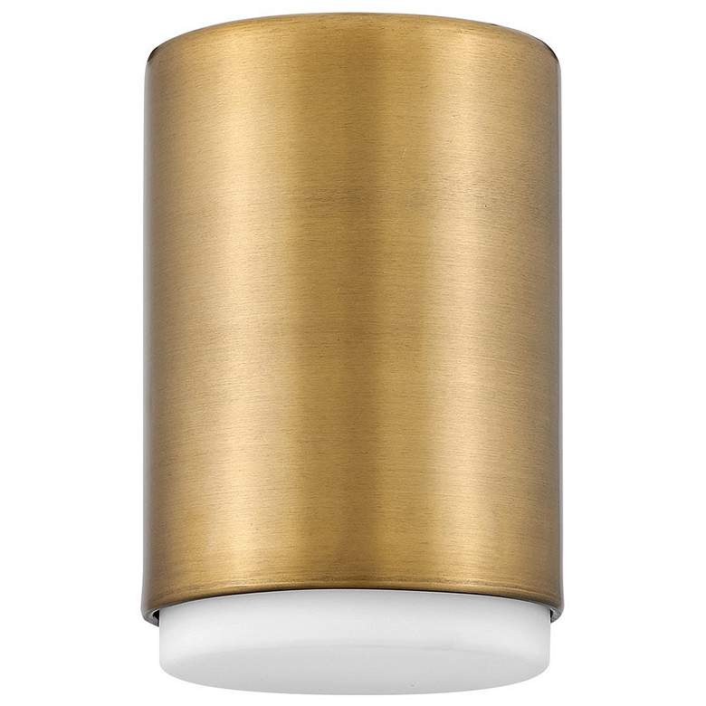 Image 1 Hinkley Cedric 5 1/4" Wide Lacquered Brass LED Ceiling Light