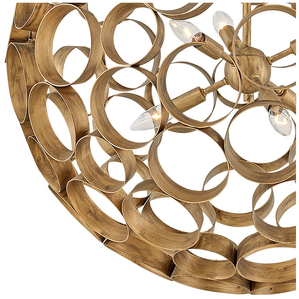 Image 4 Hinkley Centric 28" Wide Burnished Gold 6-Light Orb Pendant more views