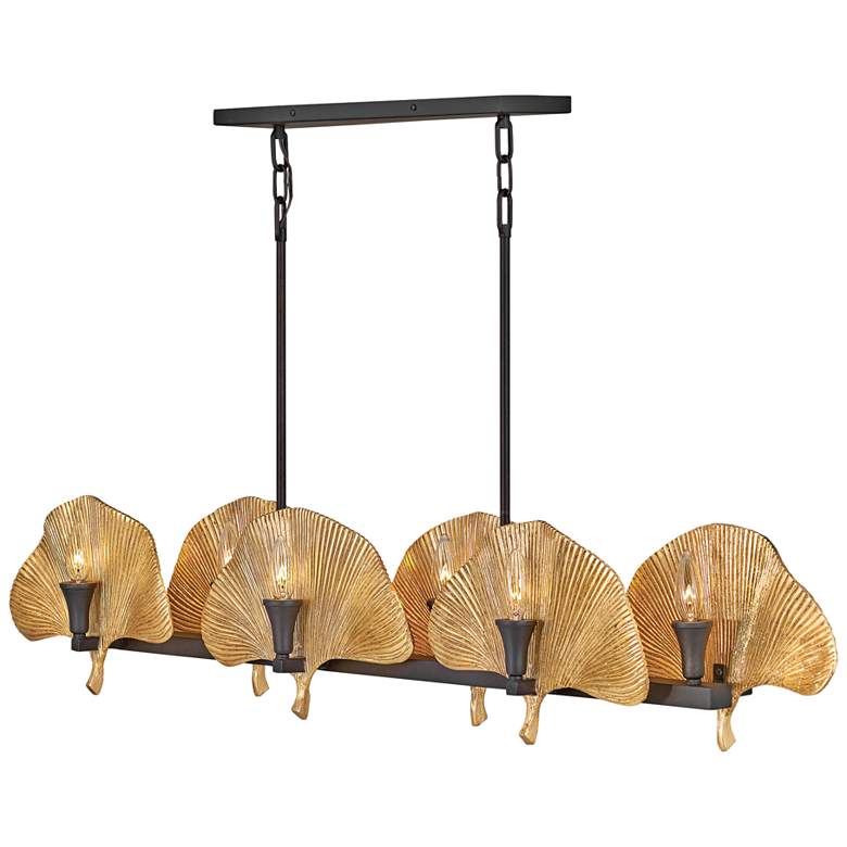 Image 2 Hinkley Cera 48 inchW Bronze and Gold 12-Light Island Chandelier