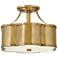 Hinkley Chance 14 1/4" Heritage Brass Semi-Flush Mount Ceiling Light