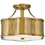 2_Hinkley Chance 14 1/4" Heritage Brass Semi-Flush Mount Ceiling Light