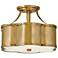 Hinkley Chance 14 1/4" Heritage Brass Semi-Flush Mount Ceiling Light
