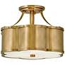3_Hinkley Chance 14 1/4" Heritage Brass Semi-Flush Mount Ceiling Light more views