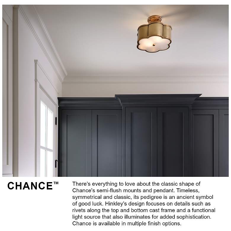 Image 6 Hinkley Chance 14 1/4" Heritage Brass Semi-Flush Mount Ceiling Light more views