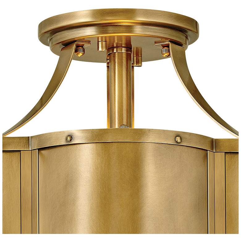 Image 7 Hinkley Chance 14 1/4" Heritage Brass Semi-Flush Mount Ceiling Light more views