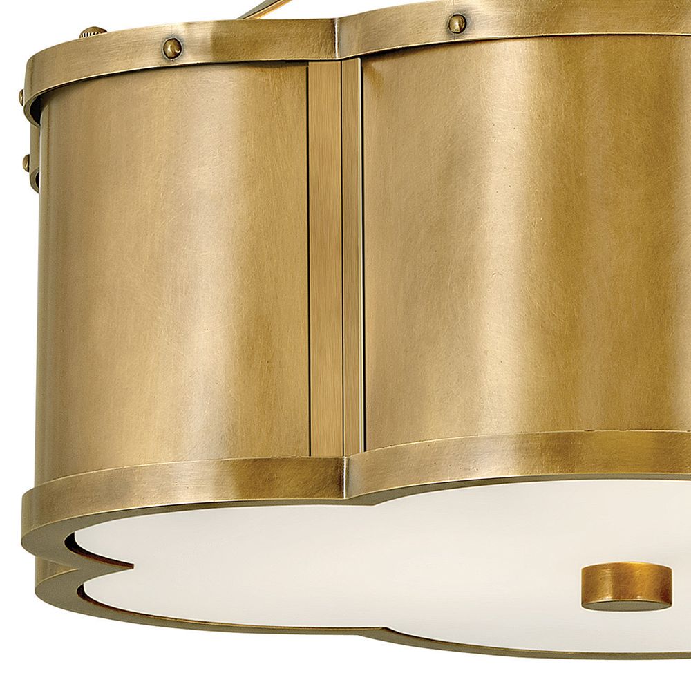 Hinkley Chance 14 1/4" Heritage Brass Semi-Flush Mount Ceiling Light
