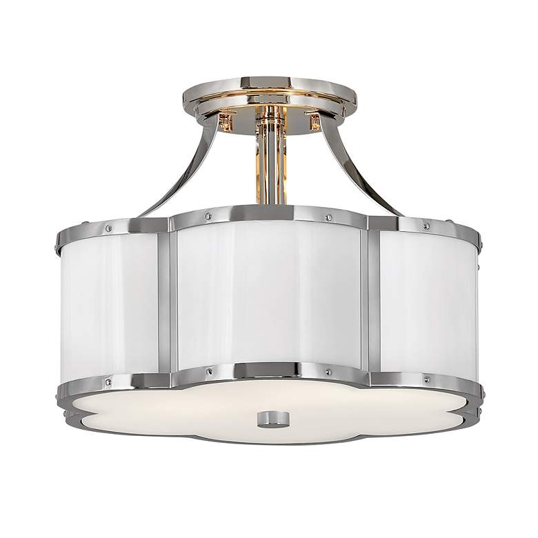 Image 2 Hinkley Chance 14 1/4" Wide Polished Nickel Ceiling Light more views