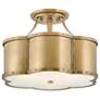 1_Hinkley Chance 18" Heritage Brass 3-Light Semi-Flush Ceiling Light