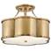 Hinkley Chance 18" Heritage Brass 3-Light Semi-Flush Ceiling Light