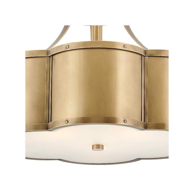 Image 2 Hinkley Chance 18" Heritage Brass 3-Light Semi-Flush Ceiling Light more views