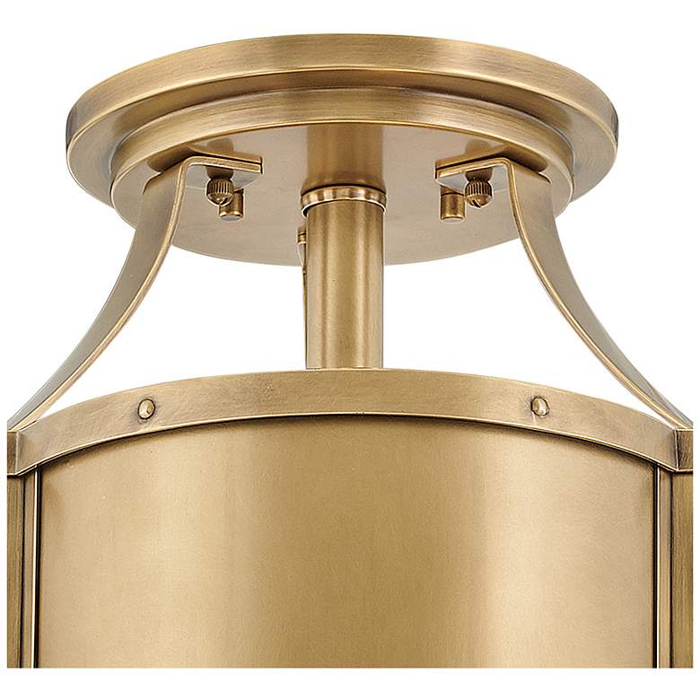 Image 4 Hinkley Chance 18" Heritage Brass 3-Light Semi-Flush Ceiling Light more views